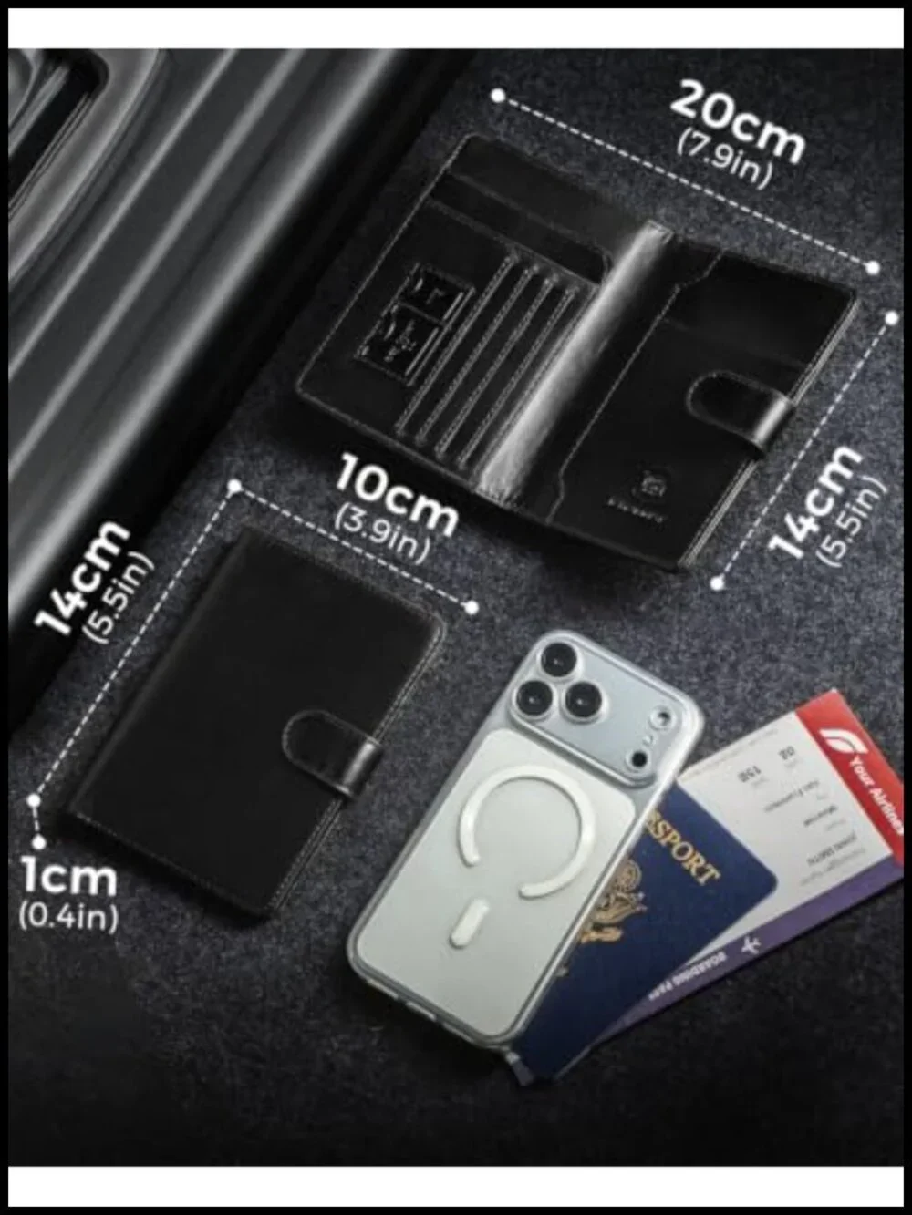 RFID Blocking Full Grain Leather Passport Holder for Travel - Slim Bi-fold